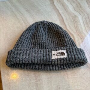 The North Face Charcoal Ribbed Knit Beanie